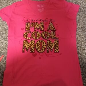 Pink Graphic T-Shirt with Leopard Print